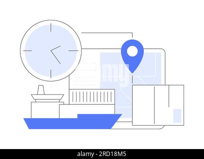 Illustrazione del vettore del concetto astratto dei tempi di consegna. Illustrazione Vettoriale