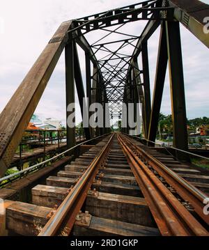 Vecchia ferrovia ponte vintage Foto Stock