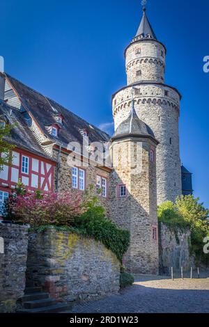 Geografia / viaggi, Germania, Assia, Idstein, Hexenturm (torre delle streghe) e Castello di Idstein, ULTERIORI-DIRITTI-CLEARANCE-INFO-NOT-AVAILABLE Foto Stock