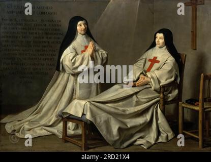 Philippe de Champaigne -- madre Catherine-Agnès Arnauld e sorella Catherine de Sainte Suzanne de Champaigne, figlia dell’artista 1662, Foto Stock