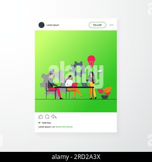 I dipendenti dell'azienda pianificano attività e brainstorming Illustrazione Vettoriale