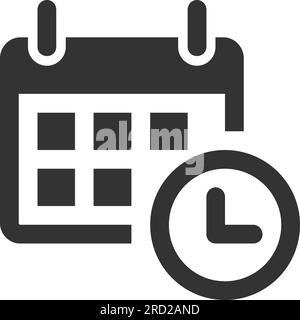 icona del calendario in stile piatto alla moda, isolata su sfondo bianco. Per la progettazione del sito Web, il logo, l'app e l'interfaccia utente. Illustrazione vettoriale, EPS10. Illustrazione Vettoriale