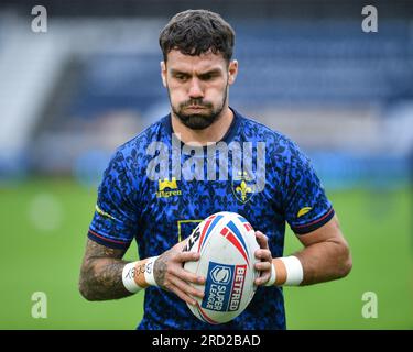 Huddersfield, Inghilterra - 14 luglio 2023 - Wakefield Trinity's Will Dagger. Betfred Super League , Huddersfield Giants vs Wakefield Trinity at John Smith's Stadium, Huddersfield, UK Foto Stock