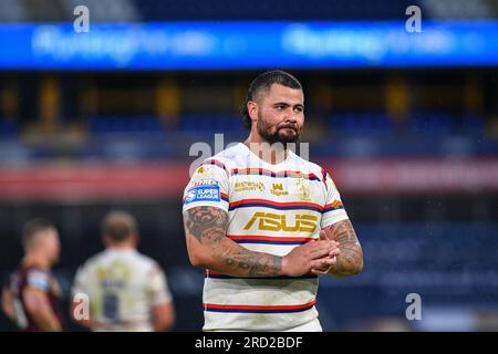 Huddersfield, Inghilterra - 14 luglio 2023 - David Fifita della Wakefield Trinity. Betfred Super League , Huddersfield Giants vs Wakefield Trinity at John Smith's Stadium, Huddersfield, UK Foto Stock