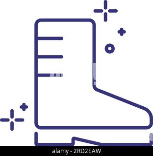 Icona della linea lucida scarpe Illustrazione Vettoriale