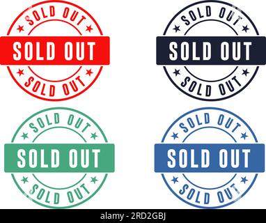 Timbro in gomma esaurito. Illustrazione vettoriale del timbro grunge in gomma rosso esaurito - vettoriale Illustrazione Vettoriale