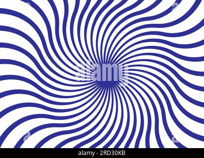 Blue Twirl Sunburst Pattern sfondo astratto. Ray. Radiale. Illustrazione vettoriale Illustrazione Vettoriale