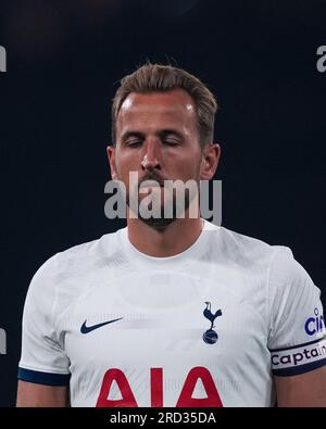 Perth, Australia. 18 luglio 2023. Australia, Perth, 18 luglio 2023: Ritratto (colpo di testa/primo piano) di Harry Kane (10 Tottenham) durante la partita di calcio amichevole internazionale tra il Tottenham Hotspur e il West Ham United all'Optus Stadium di Perth, Australia. (Daniela Porcelli/SPP) credito: SPP Sport Press Photo. /Alamy Live News Foto Stock