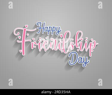 Modello creativo e modificabile per la tipografia e la scrittura del giorno dell'amicizia senza problemi Illustrazione Vettoriale
