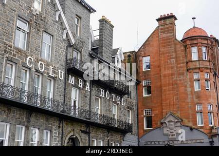 SGE Columba Hotel, punto di riferimento locale in posizione centrale presso North Pier, Oban, Scozia, Regno Unito. Foto Stock