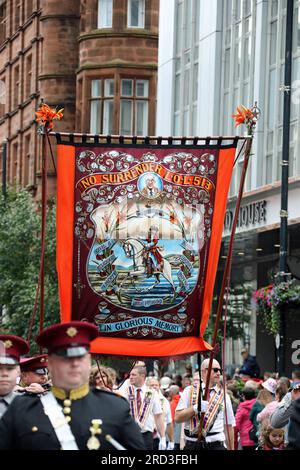 Orangemens Parade a Belfast 2023 Foto Stock