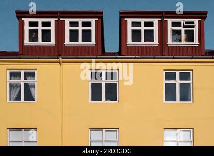 Casa di stagno a Reykjavik, Islanda. Foto Stock