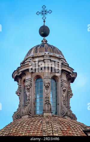 Primo piano della cupola di Santa Maria in Campitelli, Roma, Italia Foto Stock