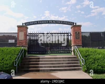Lawrence, Kansas - 17 luglio 2023: University of Kansas - David Booth Kansas Memorial Stadium Foto Stock