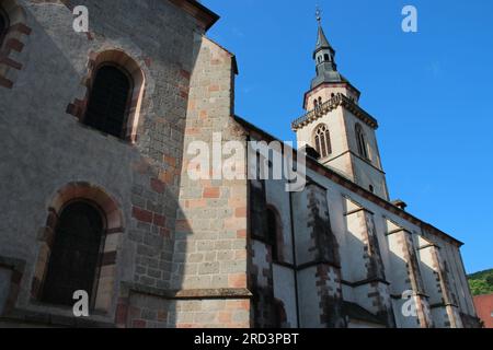 chiesa abbaziale di saint-pierre-et-saint-paul in alsazia (francia) Foto Stock