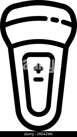Epilatore elettrico per gambe icona vettoriale. Icona piatta isolata del depilatore Illustrazione Vettoriale
