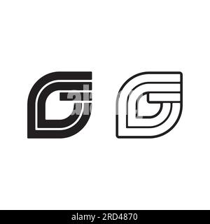 Semplice lettera iniziale G forma a foglia con logo. Utilizzabile per logo aziendali e di branding. Elemento modello disegno logo Flat Vector. Illustrazione Vettoriale