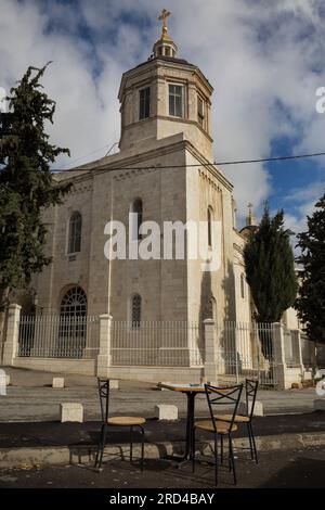 La cattedrale ortodossa russa della Santissima Trinità a Gerusalemme Foto Stock