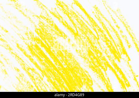 giallo bianco skatch crayons strockes texture sfondo Foto Stock