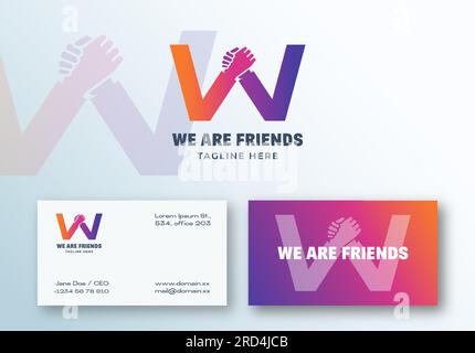 Logo vettore Abstract della leadership e modello di biglietto da visita. Simbolo di handshake incorporato nella lettera L concetto creativo. Veicolo fisso premium realistico Illustrazione Vettoriale