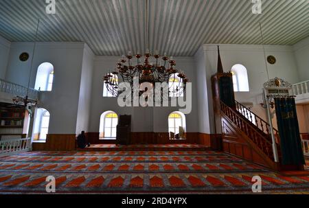 La moschea Hacerzade Ibrahim Bey fu costruita nel 1406 a Malkara, in Turchia. Foto Stock