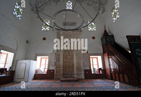 La moschea Hacerzade Ibrahim Bey fu costruita nel 1406 a Malkara, in Turchia. Foto Stock