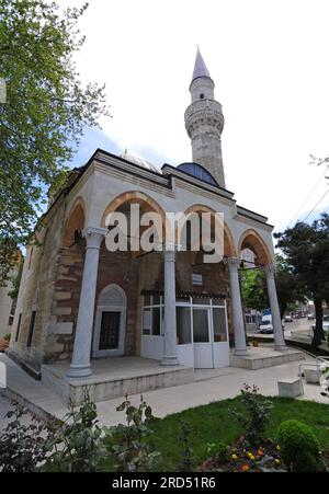 La moschea Hacerzade Ibrahim Bey fu costruita nel 1406 a Malkara, in Turchia. Foto Stock