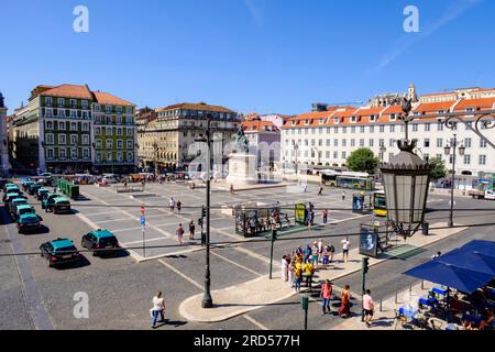 Piazza Figueira, Plaza da Figueira, distretto di Baixa, Lisboa Baixa, Baixa Lisboa, Lisbona, Portogallo Foto Stock