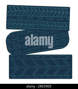 Officina o assistenza per la sostituzione di pneumatici per auto Illustrazione Vettoriale