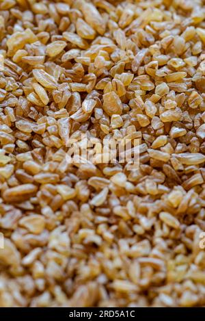 primo piano del bulgur, una semola di grano macinato Foto Stock