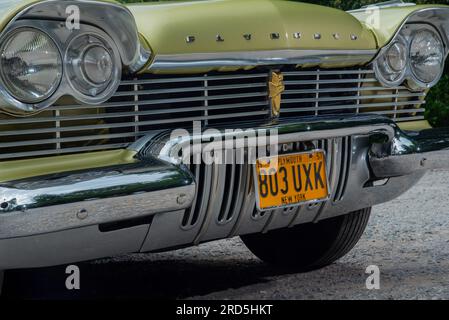 1957 Plymouth Belvedere, classica auto familiare americana "full size" Foto Stock