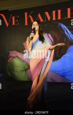 18 luglio 2023, nuova Delhi, India: L'attrice di Bollywood Alia Bhatt ad un evento promozionale per lanciare il loro nuovo film Rocky Aur Rani Ki Prem Kahani. Il film arriverà nelle sale il 28 luglio. (Immagine di credito: © Sondeep Shankar/Pacific Press via ZUMA Press Wire) SOLO USO EDITORIALE! Non per USO commerciale! Foto Stock