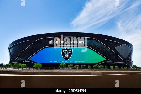 Allegiant Stadium, sede della squadra di football NFL Raiders a Las Vegas, Nevada Foto Stock