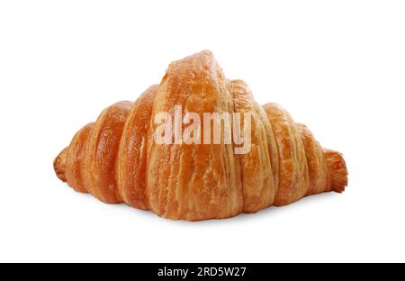 Delizioso croissant isolato su bianco. Pasta fresca Foto Stock