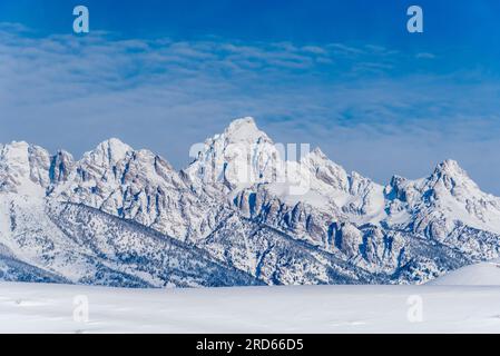 Grand Tetons National Park in inverno. Foto Stock