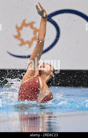 Anna Vashchenko dell'Uzbekistan compete in solo donne libere preliminare durante il 20 ° Campionato Mondiale di Aquatics Foto Stock