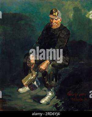 The Fire Boss, ritratto dipinto ad olio su tela di George Luks, 1925 Foto Stock