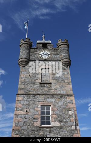 Dufftown Clock Tower / Town House Dufftown Moray Scozia luglio 2023 Foto Stock