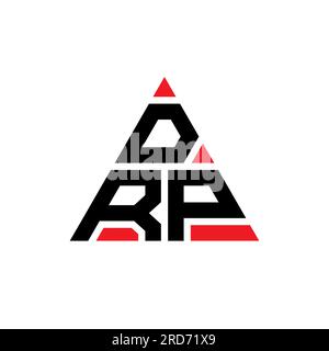 Logo DRP a lettera triangolare con forma a triangolo. Monogramma DRP Triangle logo design. Modello del logo vettoriale DRP a triangolo di colore rosso. DRP triangul Illustrazione Vettoriale