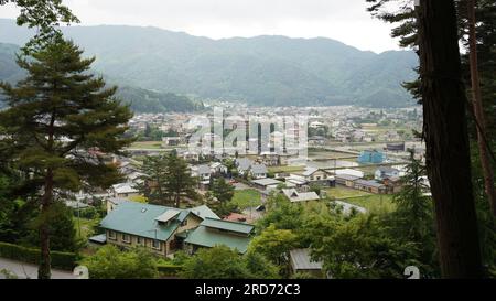 Splendida città di Kawaguchiko presso il monte Fuji Foto Stock