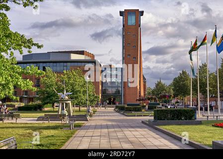 Teatro RSC, Stratford Upon Avon, teatro Royal Shakespeare, Waterside Approach, Inghilterra Regno Unito Foto Stock