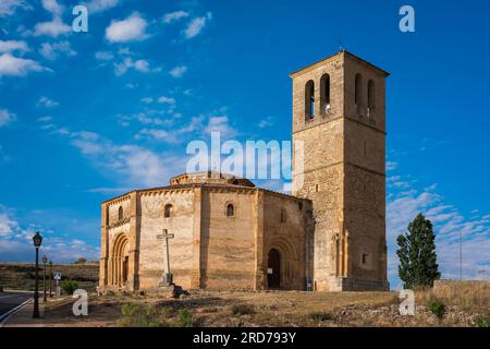 Vera Cruz Segovia, veduta della chiesa circolare vera Cruz a Segovia costruita dall'ordine dei Cavalieri Templari alla fine del XII secolo, Spagna Foto Stock