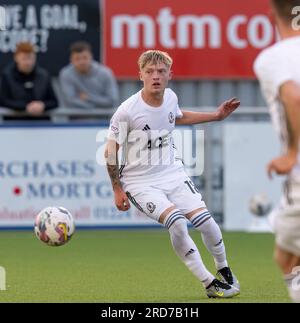 Cove Rangers FC, Balmoral Stadium, Cove, Aberdeen, Regno Unito. 18 luglio 2023. Questa è la partita della Viaply Cup tra Cove Rangers FC e Clyde FC. CONTENUTO IMMAGINE - credito: JASPERIMAGE/Alamy Live News Foto Stock