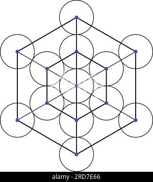 Elementi di progettazione vettoriale con geometria spaventata. linea sottile geometrica. isolato su sfondo bianco. il mondo della geometria con le nostre intricate illustrazioni. Illustrazione Vettoriale