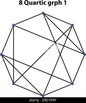 Grafico a 8 quarti. Elementi di progettazione vettoriale con geometria spaventata. linea sottile geometrica. isolato su sfondo bianco. il mondo della geometria con il nostro intricato. Illustrazione Vettoriale