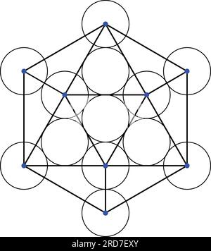 Elementi di progettazione vettoriale con geometria spaventata. linea sottile geometrica. isolato su sfondo bianco. il mondo della geometria con le nostre intricate illustrazioni. Illustrazione Vettoriale