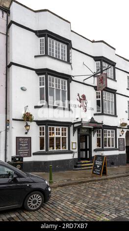 Red Lion Public House, Market Place, Leek, Staffordshire, Inghilterra, REGNO UNITO. Foto Stock