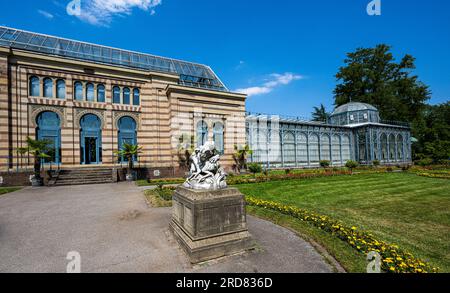 Casa di campagna moresca con giardino, serra, giardino zoologico-botanico, Wilhelma, Stoccarda, Baden-Württemberg, Germania, Europa Foto Stock