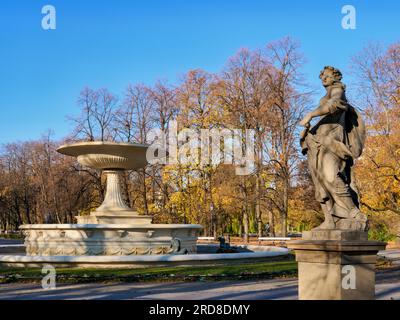 Fontana nel giardino sassone, Varsavia, Voivodato Masovia, Polonia, Europa Foto Stock