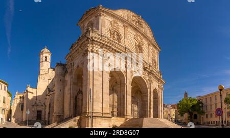 Veduta della Cattedrale di San Nicola (Duomo) in Piazza Duomo a Sassari, Sassari, Sardegna, Italia, Mediterraneo, Europa Foto Stock